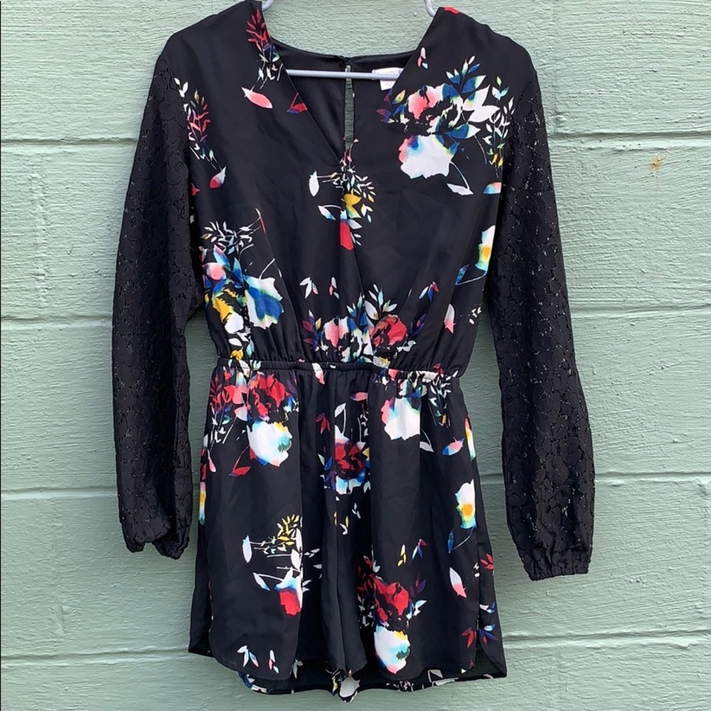 3/$15!!  Lace Sleeve Romper